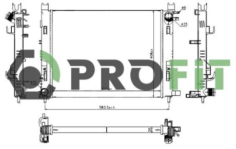 Радіатор охолоджування PROFIT 1740-0180 (фото 1)