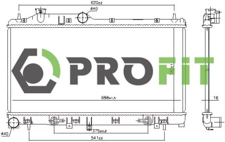 Радіатор охолоджування PROFIT 1740-0358