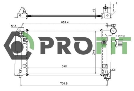 Радіатор охолоджування PROFIT 1740-0400 (фото 1)