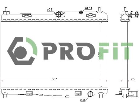 Радіатор охолоджування PROFIT 1740-0438 (фото 1)