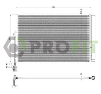 Конденсер кондиціонера PROFIT 1770-0020