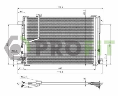 Конденсер кондиционера PROFIT 1770-0305
