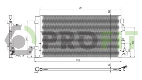 Конденсер кондиціонера PROFIT 1770-0379