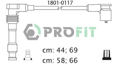 Комплект кабелей высоковольтных PROFIT 1801-0117