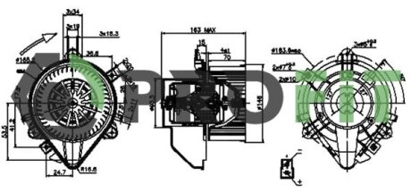 Вентилятор салона PROFIT 1860-0013 (фото 1)