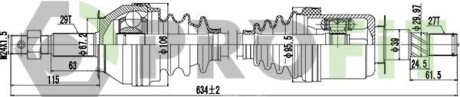 Полуось PROFIT 2730-3023