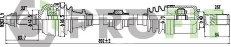 Піввісь PROFIT 2730-3066