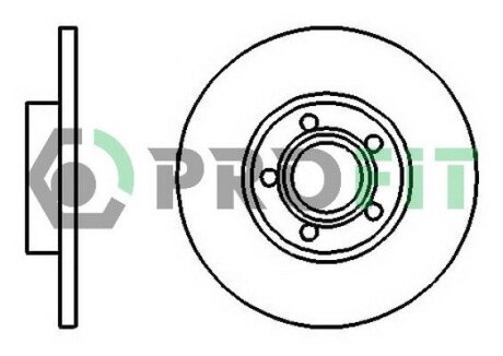 Диск гальмівний PROFIT 5010-0324