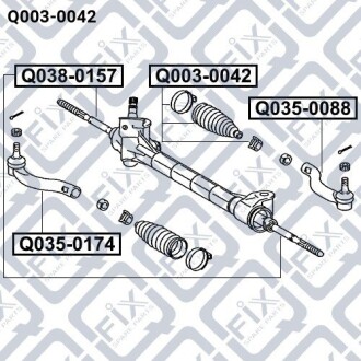 Пильовик рульової рейки Q-fix Q003-0042