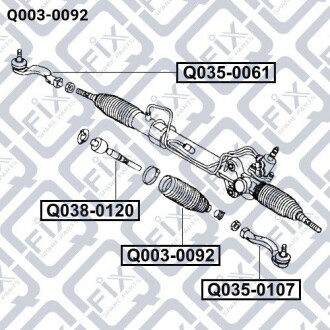 Пильовик рульової рейки Q-fix Q003-0092