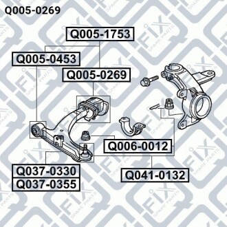 Сайлентблок задній переднього важеля Q-fix Q005-0269