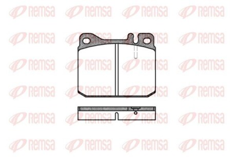 Колодка гальм. диск. MERCEDES 200/300 Series (C123) (03/77-12/85) передн. REMSA 0010.20