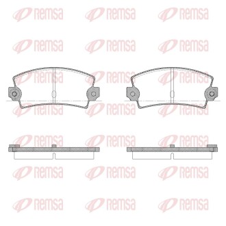 Колодка тормозов. диск. ESPACE -96 задн. (выр-во) REMSA 0021.36