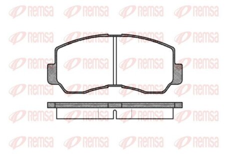 Колодки тормозные дисковые (комплект 4 шт.)) REMSA 0094.40
