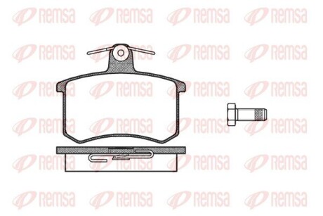 Колодка гальм. диск. ALFA 164, AUDI 100 задн. REMSA 0135.00