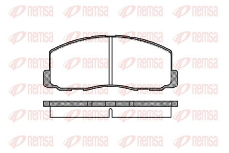 Колодка гальм. диск. MITSUBISHI COLT, GALANT, LANCER, SPACE WAGON передн. REMSA 0188.00