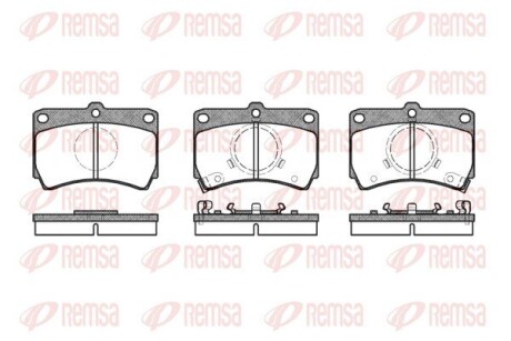 Колодка тормозов. диск. MAZDA 121 1.1-1.3I 93-96,323 1.3I,1.7TD,1.8I 94 - передн. (выр-во) REMSA 0212.02