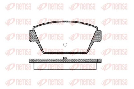 Колодка тормозов. диск. ISUZU MIDI MITSUBISHI COLT, ECLIPSE, GALANT, LANCER задн. (выр-во) REMSA 0215.00