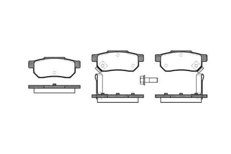 Колодка тормозов. диск. HONDA ACCORD, CIVIC задн. (выр-во) REMSA 0233.02