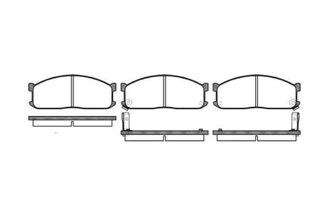 Колодка гальм. диск. KIA BESTA 02.1996-, MAZDA E 2000,2200 01.1984 - передн. REMSA 0244.02