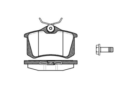 Колодка тормозов. диск. AUDI, CITROEN, FORD, PEUGEOT, RENAULT, SEAT, SKODA, VW задн. (выр-во) REMSA 0263.05