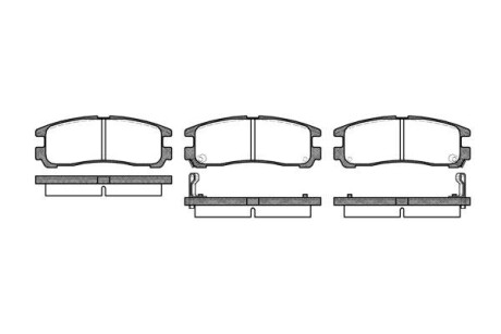 Колодка гальм. диск. MITSUBISHI GALANT задн. REMSA 0291.02