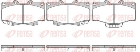 Колодка гальм. диск. LAND CRUISER 90 (04/96-12/02), 80 (01/90-12/97) передн. REMSA 0315.04