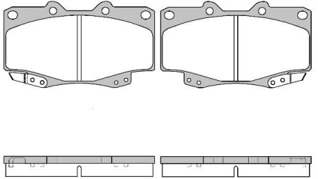 Колодка гальм. диск. TOYOTA LANDCRUISER 90 3.0D-4D 16V 00.10 - передн. REMSA 0315.22