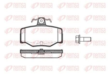 Колодка тормозов. диск. NISSAN ALMERA задняя (выр-во) REMSA 0343.00