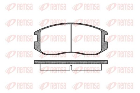 Колодка гальм. диск. MITSUBISHI COLT V, LANCER VI передн. REMSA 0357.00