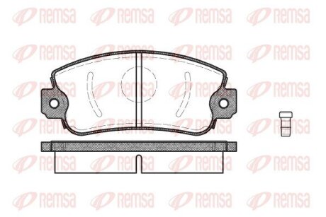 Колодки тормозные дисковые REMSA 0372.02