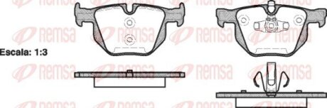 Колодки тормозные дисковые REMSA 0381.70