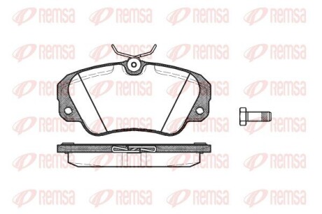 Колодка тормозов. диск. OPEL OMEGA B передн. (выр-во) REMSA 0382.00