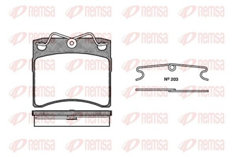 Колодка гальм. диск. VW T4 передн. REMSA 0385.00