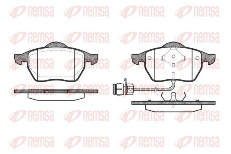 Колодка гальм. диск. AUDI 100 (44, 44Q, C3, 4A, C4) передн. REMSA 0390.02