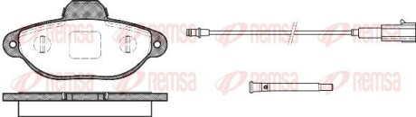 Колодка тормозов. диск. FIAT 500 1.2 07-, FORD KA 1.2 08 – передн. (выр-во) REMSA 0414.21