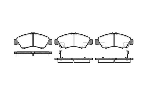 Колодка тормозов. диск. HONDA CIVIC передн. (выр-во) REMSA 0419.02