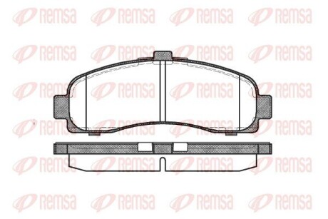 Колодка гальм. диск. NISSAN MICRA (K11) 02.1998 - передн. REMSA 0431.10