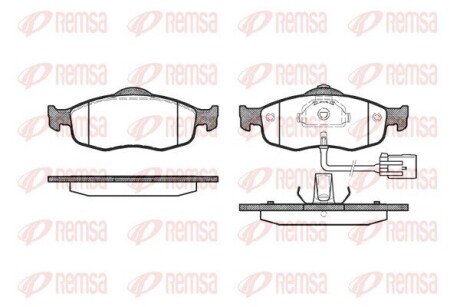 Колодка тормозов. диск. FORD MONDEO 93-00, SCORPIO 95-98 передн. (выр-во) REMSA 0432.02