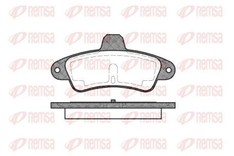 Колодка гальм. диск. FORD COUGAR, MONDEO задн. REMSA 0433.00