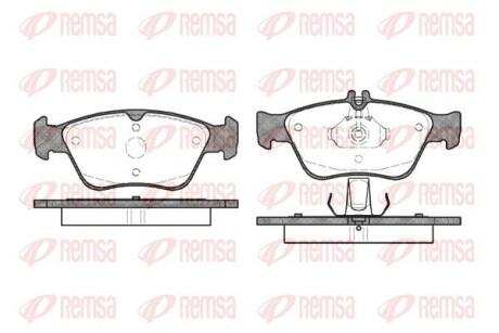 Колодка гальм. диск. MB C-CLASS (W202), CLK (C208) передн. REMSA 0586.00