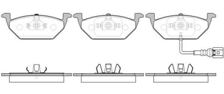 Колодка тормозов. диск. AUDI A3, SEAT, SKODA, VW передн. (выр-во) REMSA 0633.41