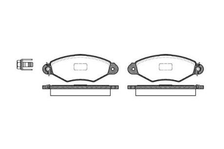 Колодка гальм. диск. CITROEN XSARA, RENAULT KANGOO (KC0/1_) передн. REMSA 0643.00 (фото 1)