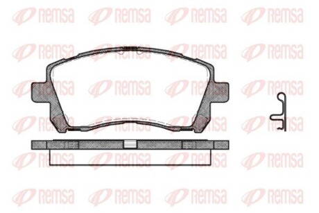 Колодка гальм. диск. SUBARU FORESTER (SF), IMPREZA передн. REMSA 0655.02 (фото 1)