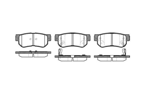 Колодка тормозов. диск. HYUNDAI ELANTRA, SANTA FE, TUCSON, KIA MAGENTIS задн. (выр-во) REMSA 0746.02