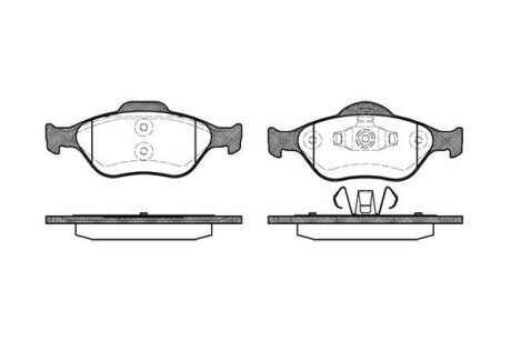 Колодка гальм. диск. FORD FIESTA, FUSION, MAZDA 2 передн. REMSA 0766.00