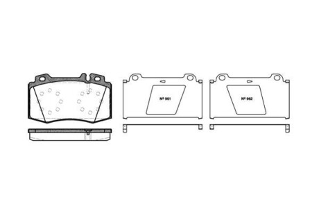 Колодка гальм. диск. MB M-CLASS (W163), S-CLASS (W220) передн. REMSA 0769.00