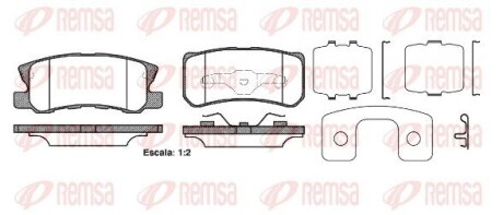 Колодки тормозные дисковые REMSA 0803.22