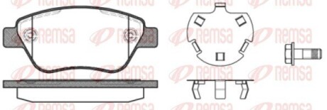 Колодка гальм. диск. FIAT PANDA (169) передн. REMSA 0858.30