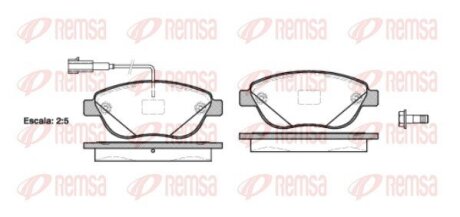 Колодки тормозные дисковые REMSA 0859.12